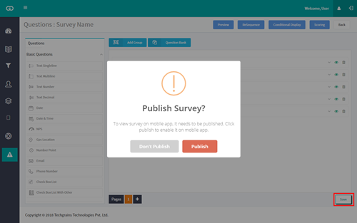 Publish Survey