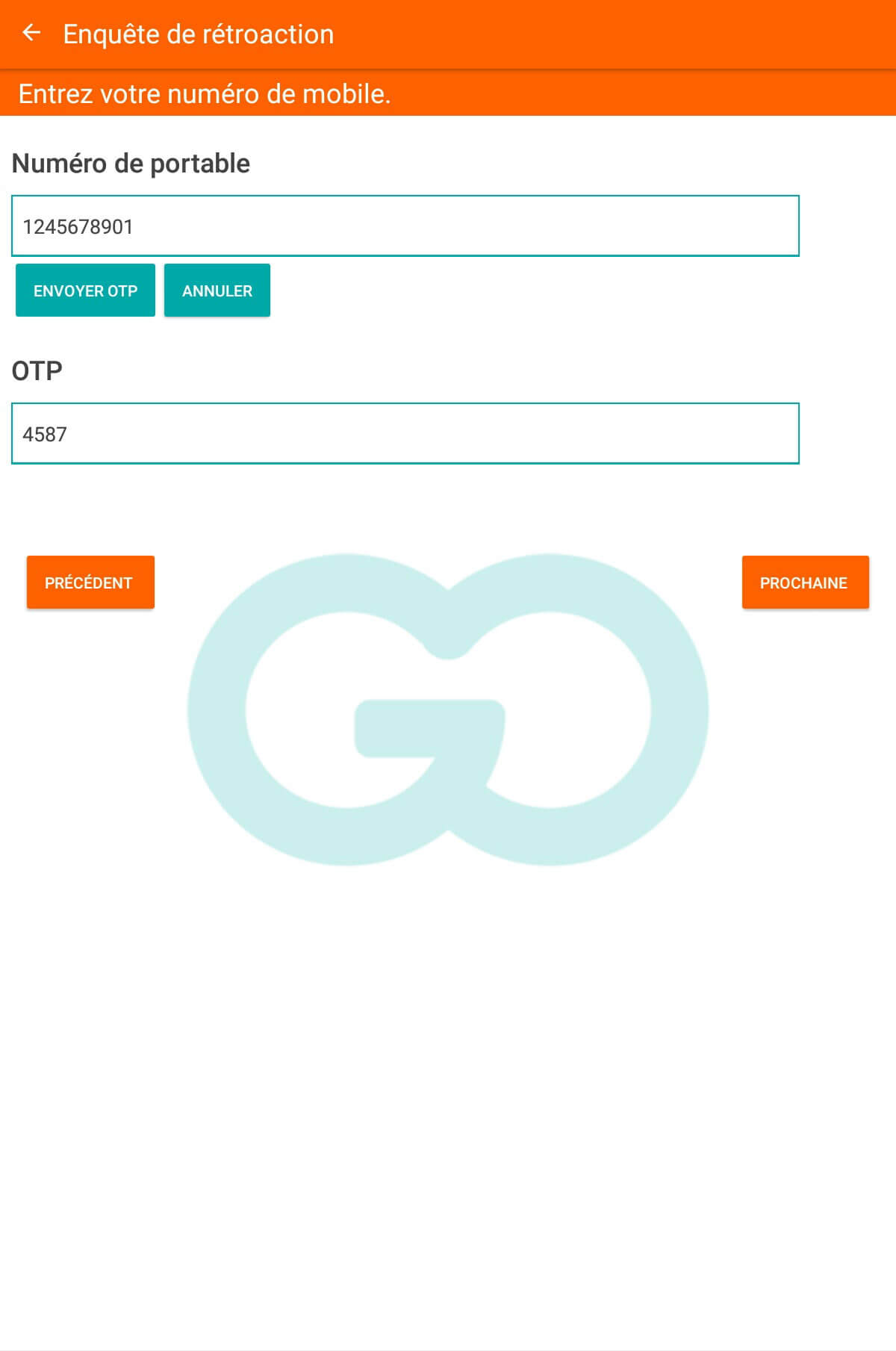 offline mobile otp portrait image